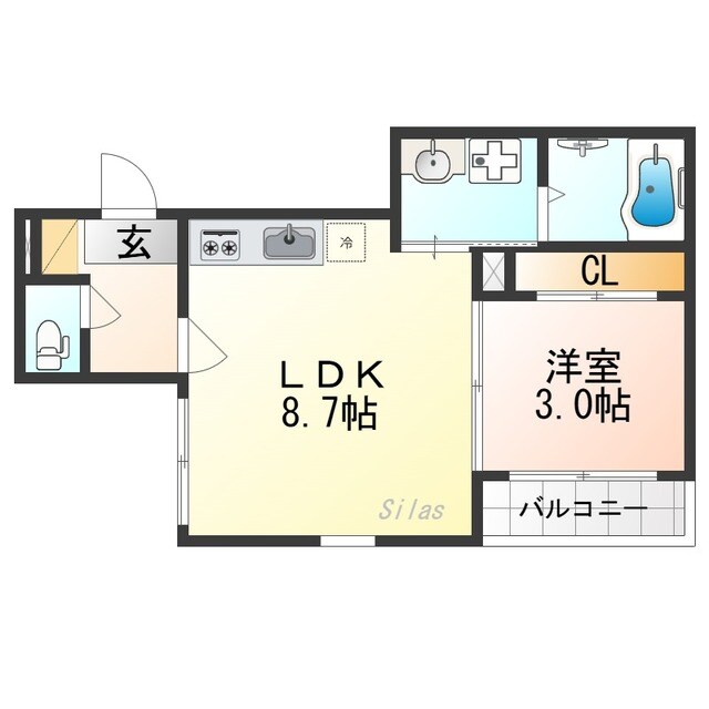 ハーモニーテラス花園伊町の物件間取画像