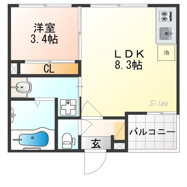 S＆L花園の物件間取画像