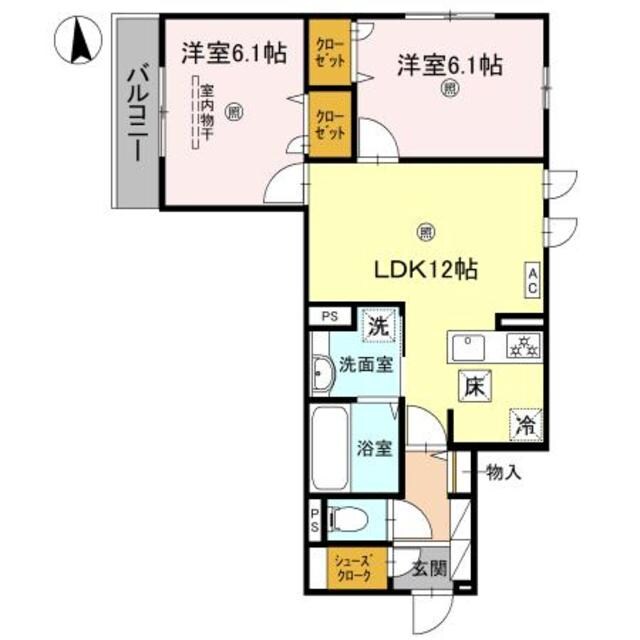 D-ROOM Sagarimatsuの物件間取画像