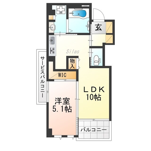 プレサンスロジェ京都烏丸五条の物件間取画像