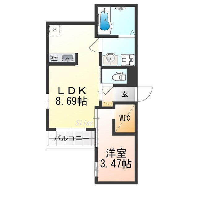 REGALEST五条大宮の物件間取画像
