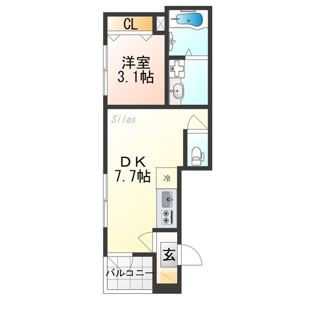 アミティア円町の物件間取画像
