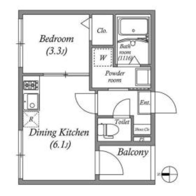仮）壬生御所ノ内町Bの物件間取画像