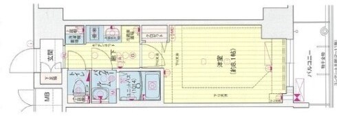 プレサンス谷町九丁目駅前の物件間取画像