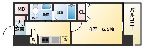 エスリード難波レジデンスの物件間取画像