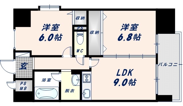 ラ・フォーレ久宝園の物件間取画像