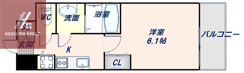 ファステート玉造駅前ダミュウの物件間取画像