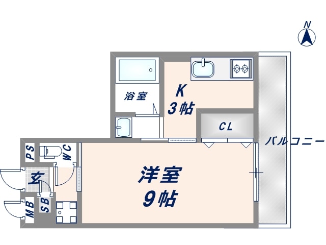 長瀬駅 徒歩13分 1階の物件間取画像