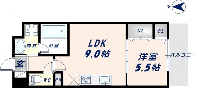 北巽駅 徒歩7分 3階の物件間取画像