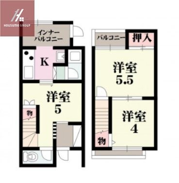 八尾木1丁目貸家の物件間取画像