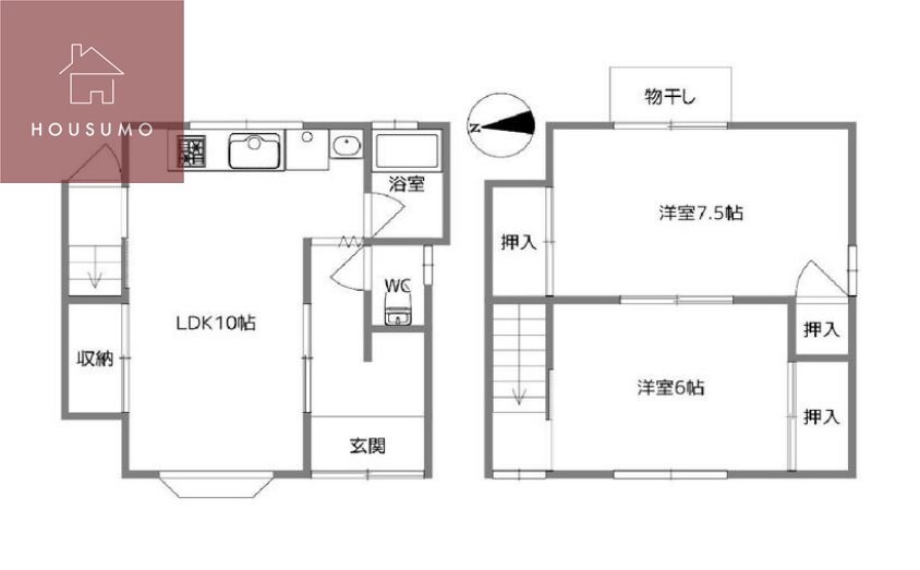 大県4丁目　貸家の物件間取画像