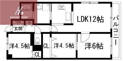 ファミールハイツ八尾Ｂ棟の物件間取画像
