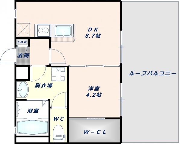 ブルークラウドの物件間取画像