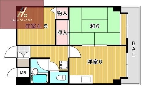 グランドパレス八尾の物件間取画像