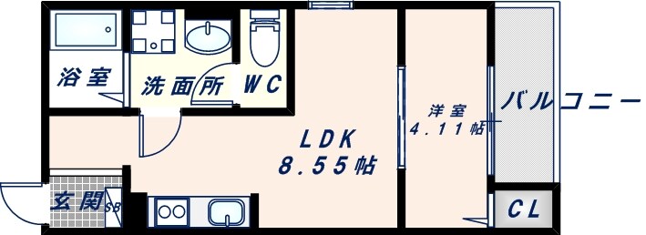 弥刀駅 徒歩8分 3階の物件間取画像