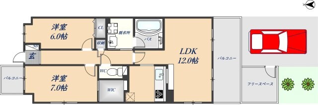 Beau Jardinの物件間取画像