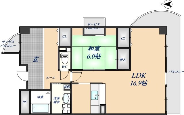 エバンタイユの物件間取画像