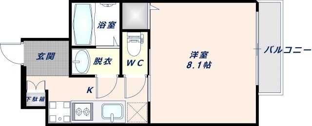 新深江駅 徒歩8分 2階の物件間取画像