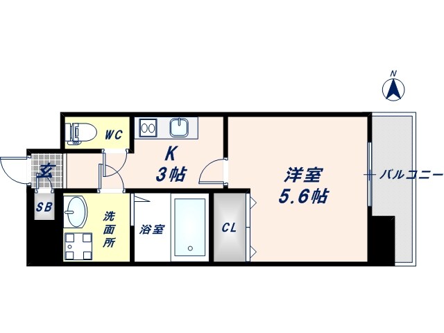 高井田駅 徒歩7分 3階の物件間取画像