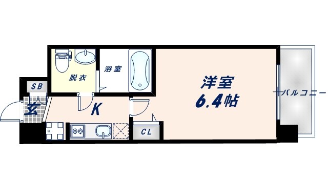 新深江駅 徒歩2分 10階の物件間取画像