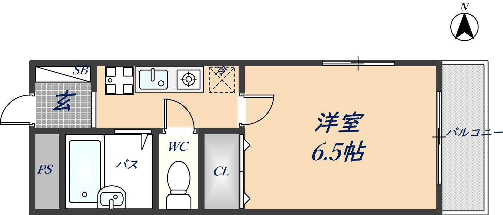 ハイツせせらぎ八尾の物件間取画像