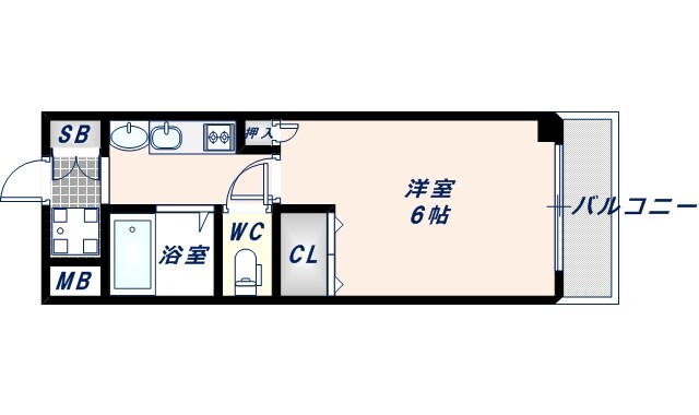 河内小阪駅 徒歩9分 2階の物件間取画像