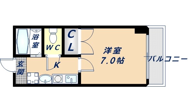 河内小阪駅 徒歩3分 3階の物件間取画像