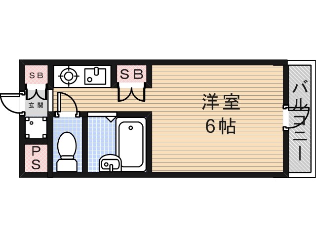 ＪＲ河内永和駅 徒歩7分 2階の物件間取画像