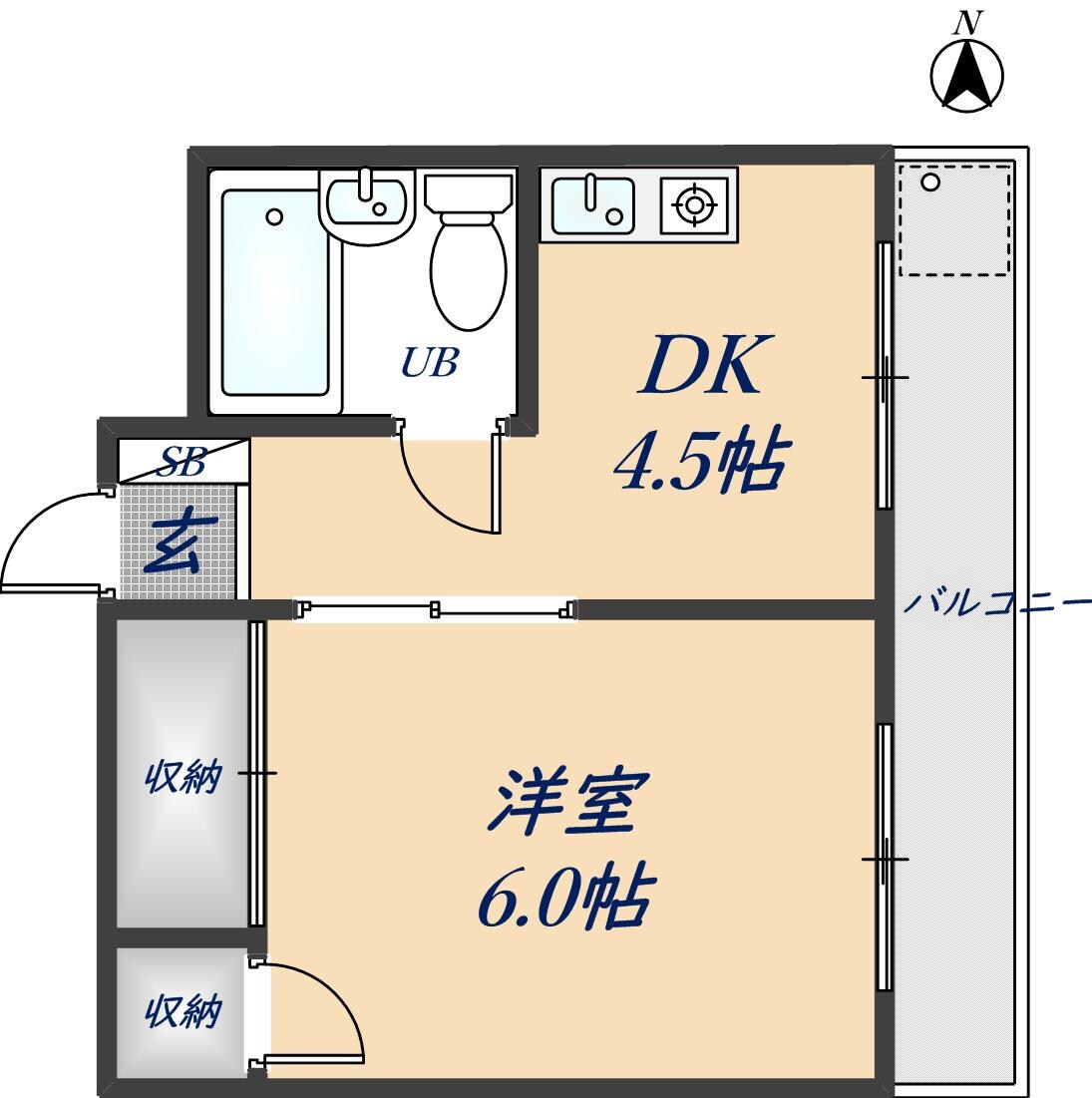 エスポワール高安の物件間取画像