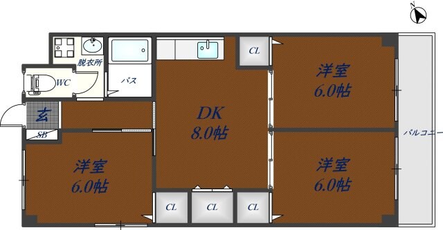 アプトシティ八尾の物件間取画像