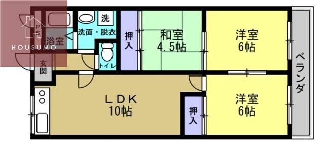 エコーハイツⅡの物件間取画像