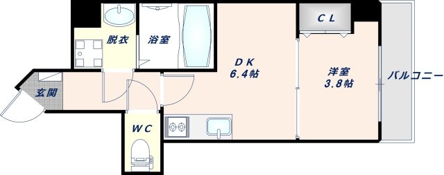 放出駅 徒歩10分 10階の物件間取画像