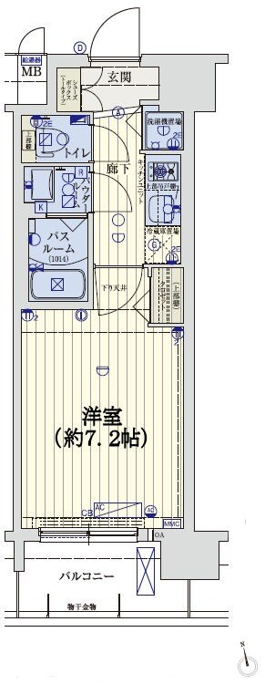 玉造駅 徒歩5分 6階の物件間取画像