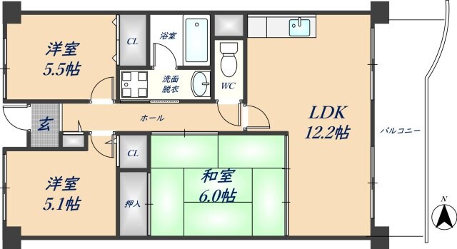 ガーデンライフ旭ヶ丘の物件間取画像