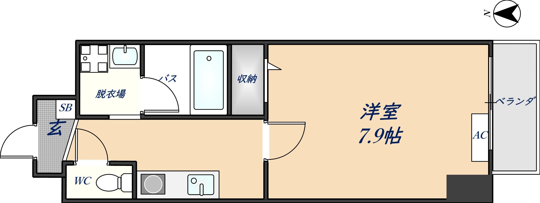 荒本駅 徒歩1分 9階の物件間取画像