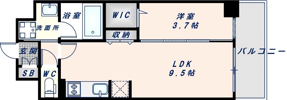 セイワパレス深江橋駅前の物件間取画像