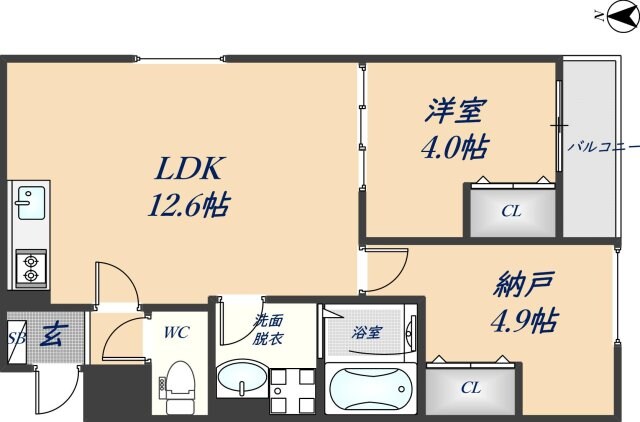 河内花園駅 徒歩9分 2階の物件間取画像