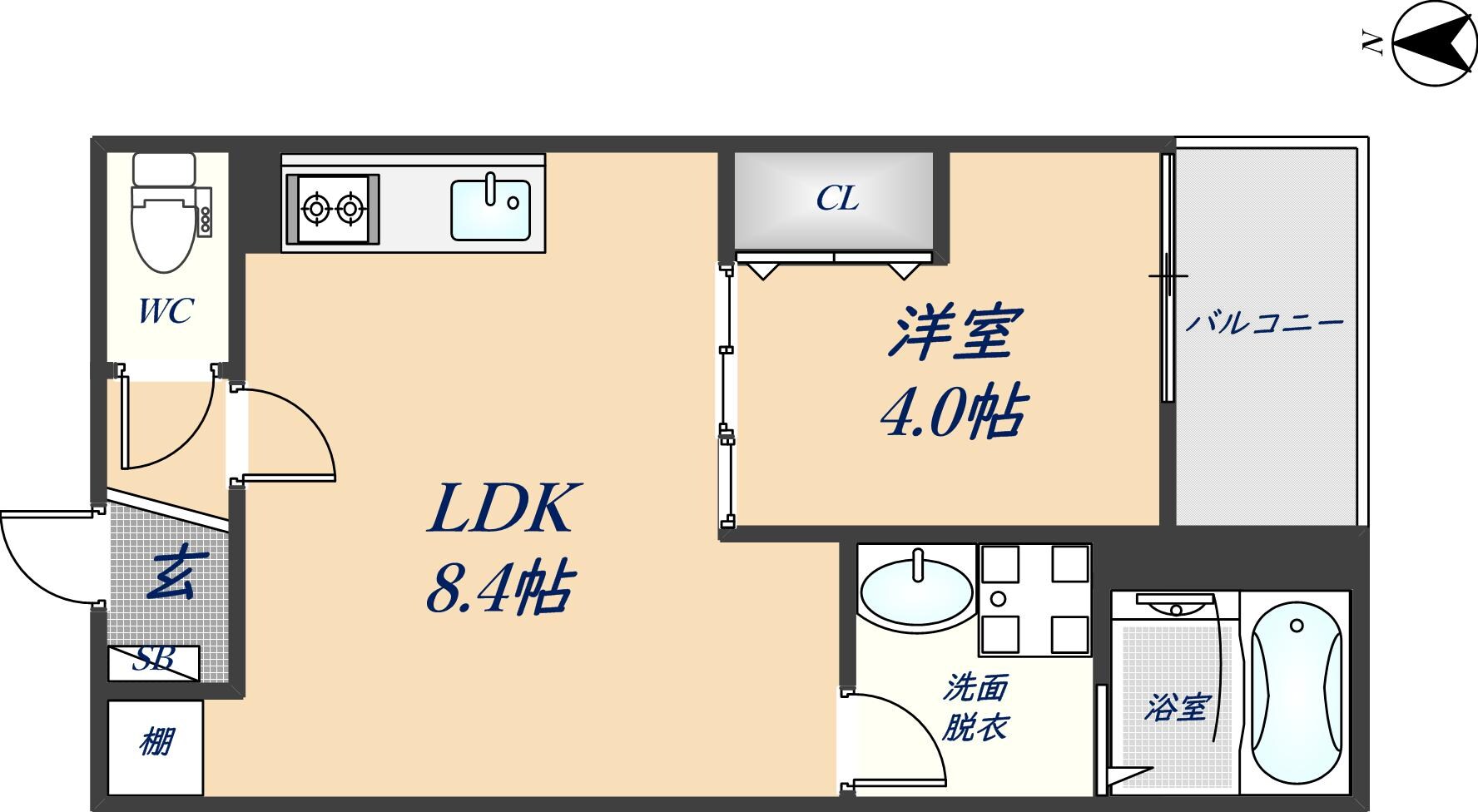 河内花園駅 徒歩9分 3階の物件間取画像