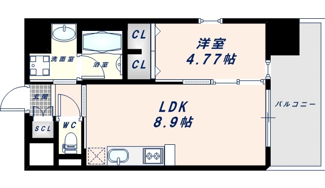 新深江駅 徒歩7分 7階の物件間取画像