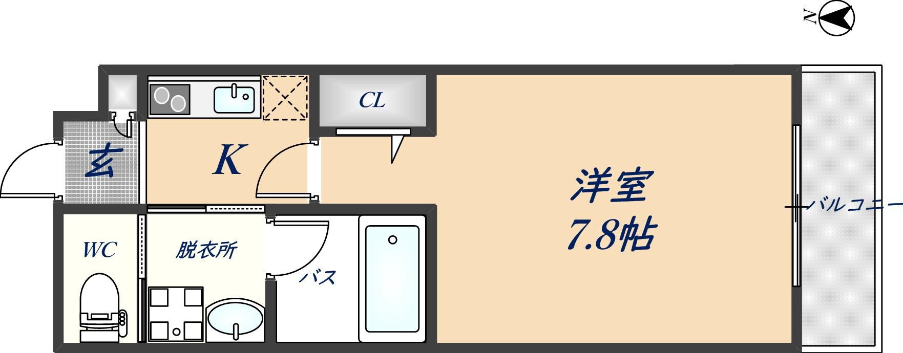 Blindalley東本町の物件間取画像