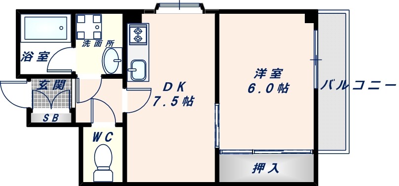 緑橋駅 徒歩8分 2階の物件間取画像