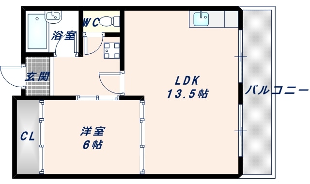 高井田中央駅 徒歩9分 3階の物件間取画像