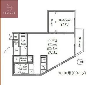 野崎駅 徒歩7分 1階の物件間取画像