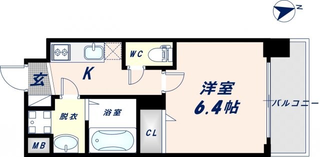 鶴橋駅 徒歩7分 6階の物件間取画像