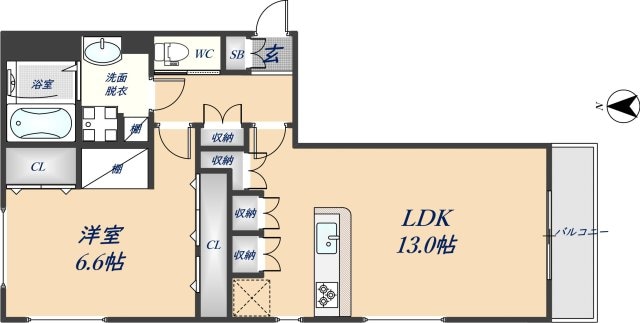 河内花園駅 徒歩6分 3階の物件間取画像