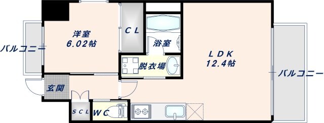 放出駅 徒歩9分 13階の物件間取画像