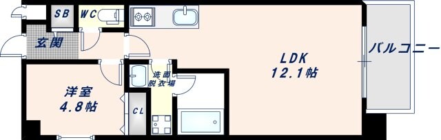 プラウディア今里の物件間取画像