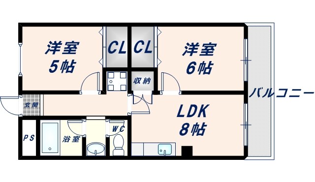 エステマール弥刀の物件間取画像