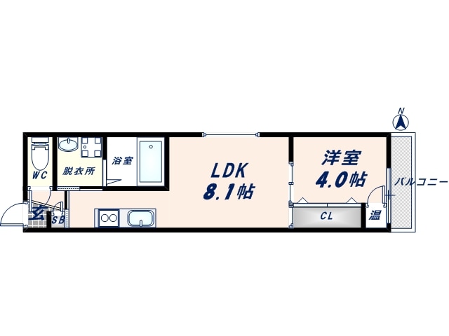 小路駅 徒歩4分 2階の物件間取画像