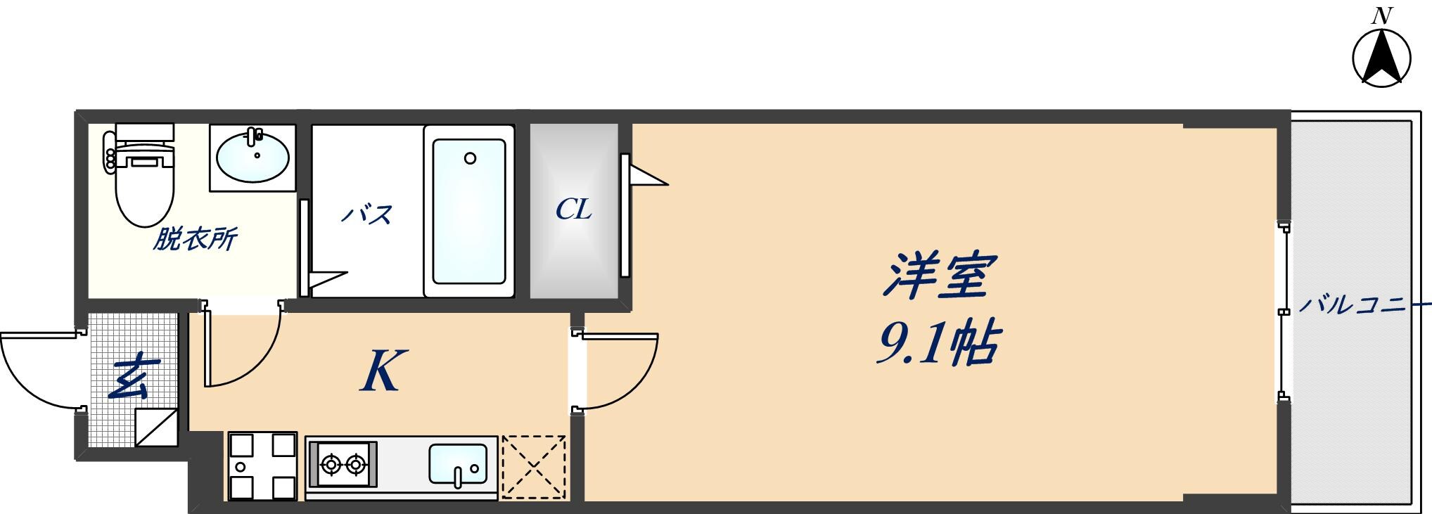 ヒルズ八尾本町の物件間取画像